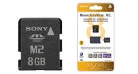 8GB Memory Stick Micro™ M2™ (includes M2 Duo adaptor)
